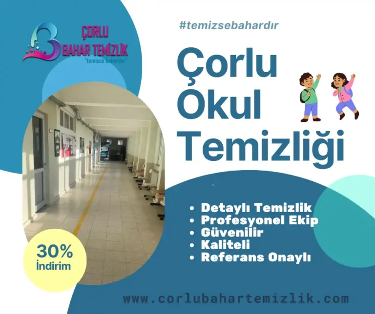 Corlu Okul temizligi 2024